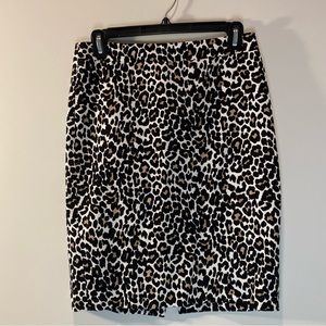 J CREW leopard print skirt